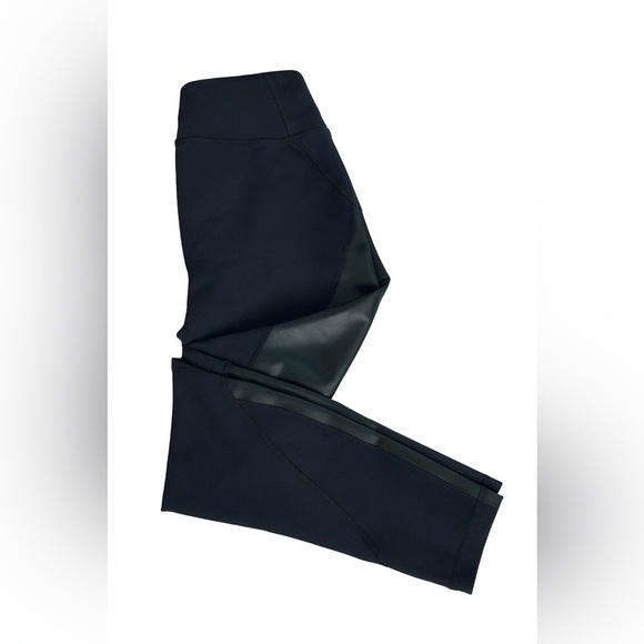 CALIA by Carrie Underwood Essential Ankle Leggings Faux Leather Accents Sz Small - Picture 2 of 3